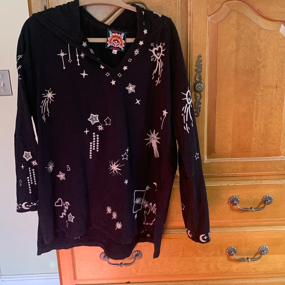 CELESTIAL JOHNNY WAS SWEATSHIRT⭐️💫🌖🌗☄️ Size Large